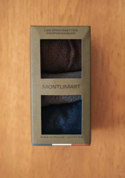 Montlimart CHAUSSETTES COFFRET ALVEOLE Marine/Marron/Anthra Cheap