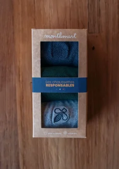 Montlimart CHAUSSETTES COFFRET MONTLISOCKS Gris/Vert/Marine Online