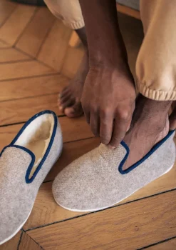 Montlimart CHAUSSONS MARTIN Beige/Marine Discount