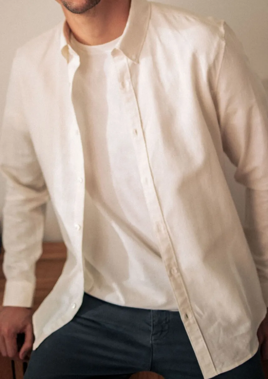 Montlimart CHEMISE CENTRE-LIN Ecru Shop