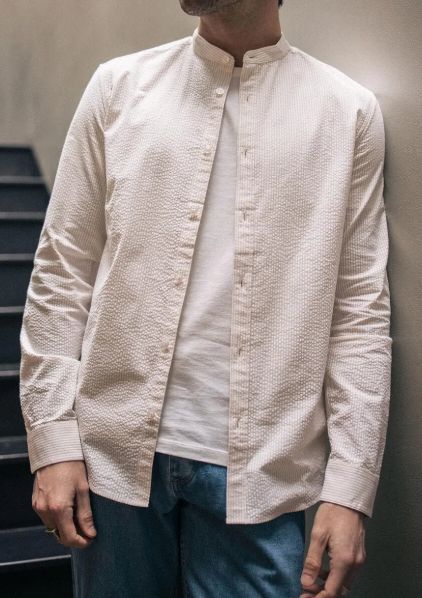 Montlimart CHEMISE TEXTURE BEIGE RAYURE TextureBeigeRayure Cheap