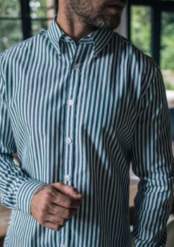 Montlimart CHEMISE SAINT PAUL VERT RAYURES VertRayures Clearance