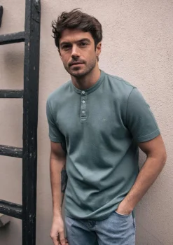 Montlimart POLO EMBLEME VERT EUCALYPTUS VertEucalyptus Fashion