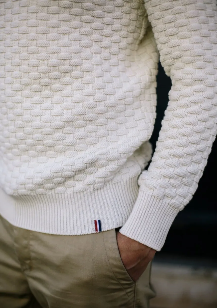 Montlimart PULL DAMIER Ecru Sale