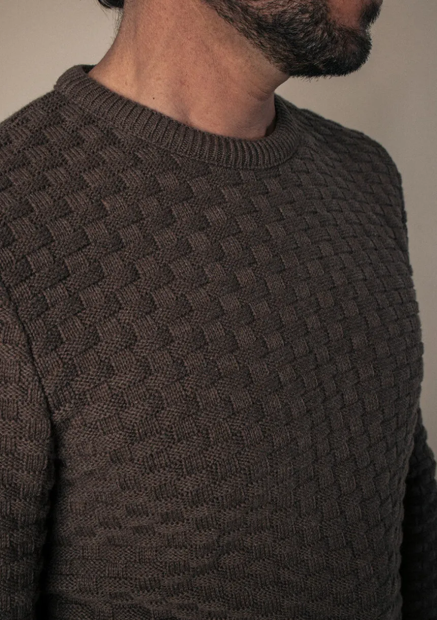 Montlimart PULL DAMIER Marron Flash Sale