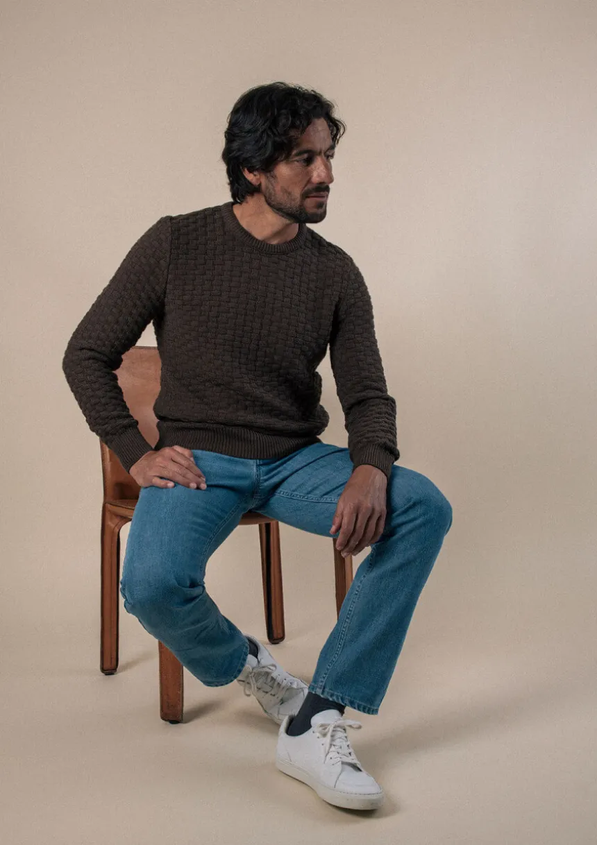 Montlimart PULL DAMIER Marron Flash Sale