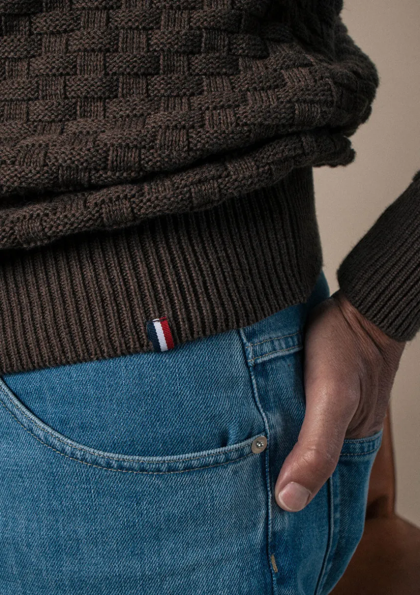 Montlimart PULL DAMIER Marron Flash Sale