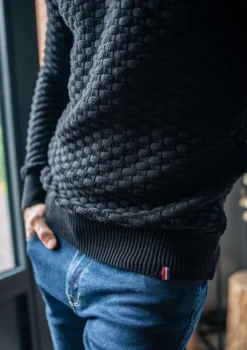 Montlimart PULL DAMIER Noir Best Sale