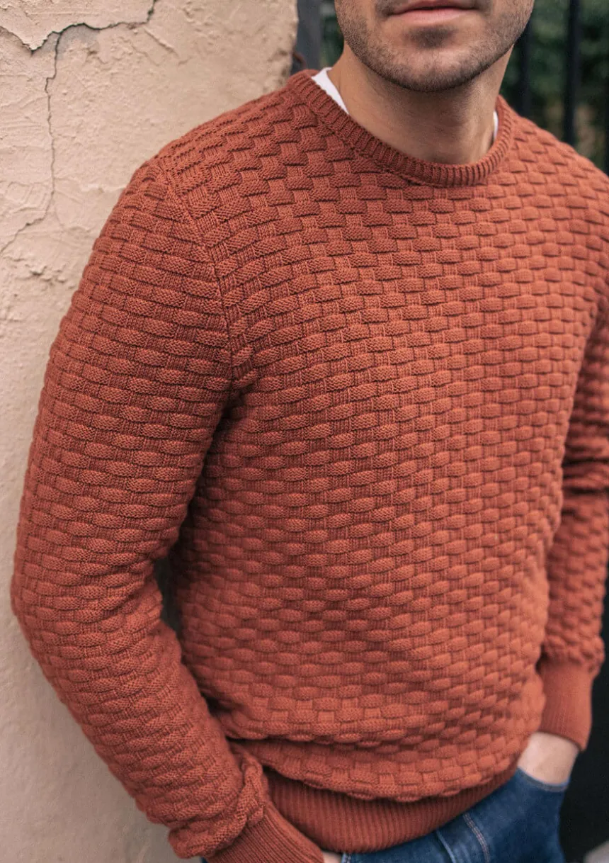 Montlimart PULL DAMIER Terracotta Flash Sale