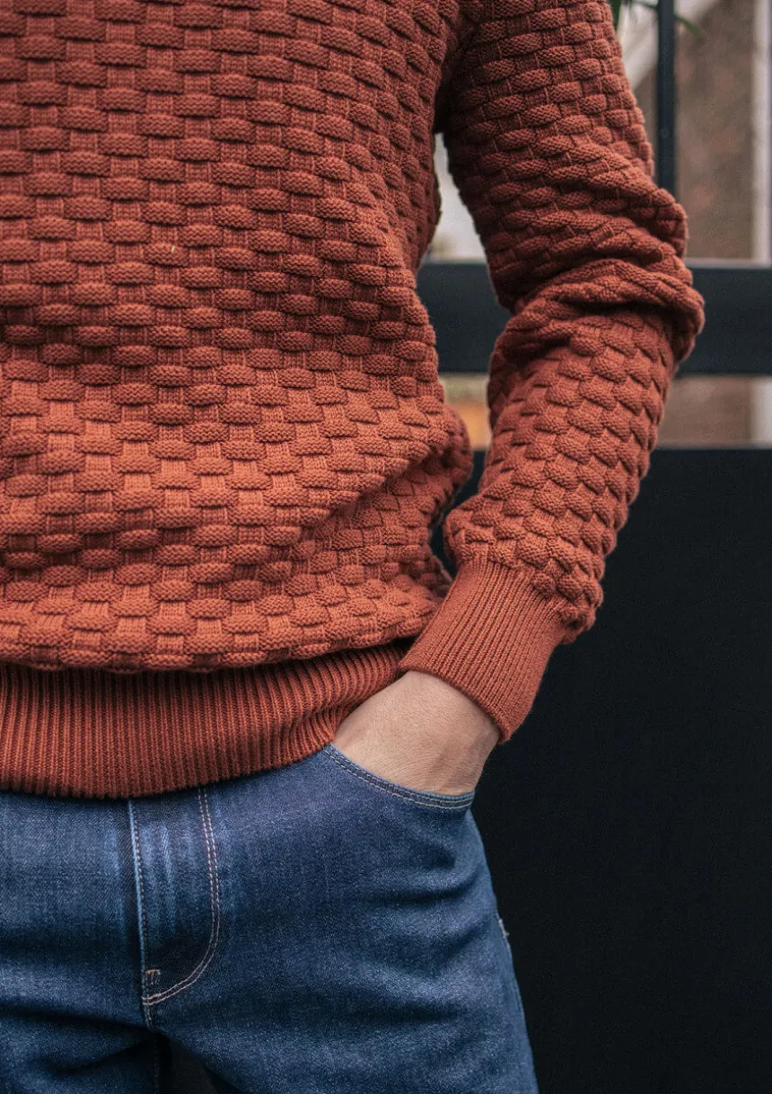Montlimart PULL DAMIER Terracotta Flash Sale