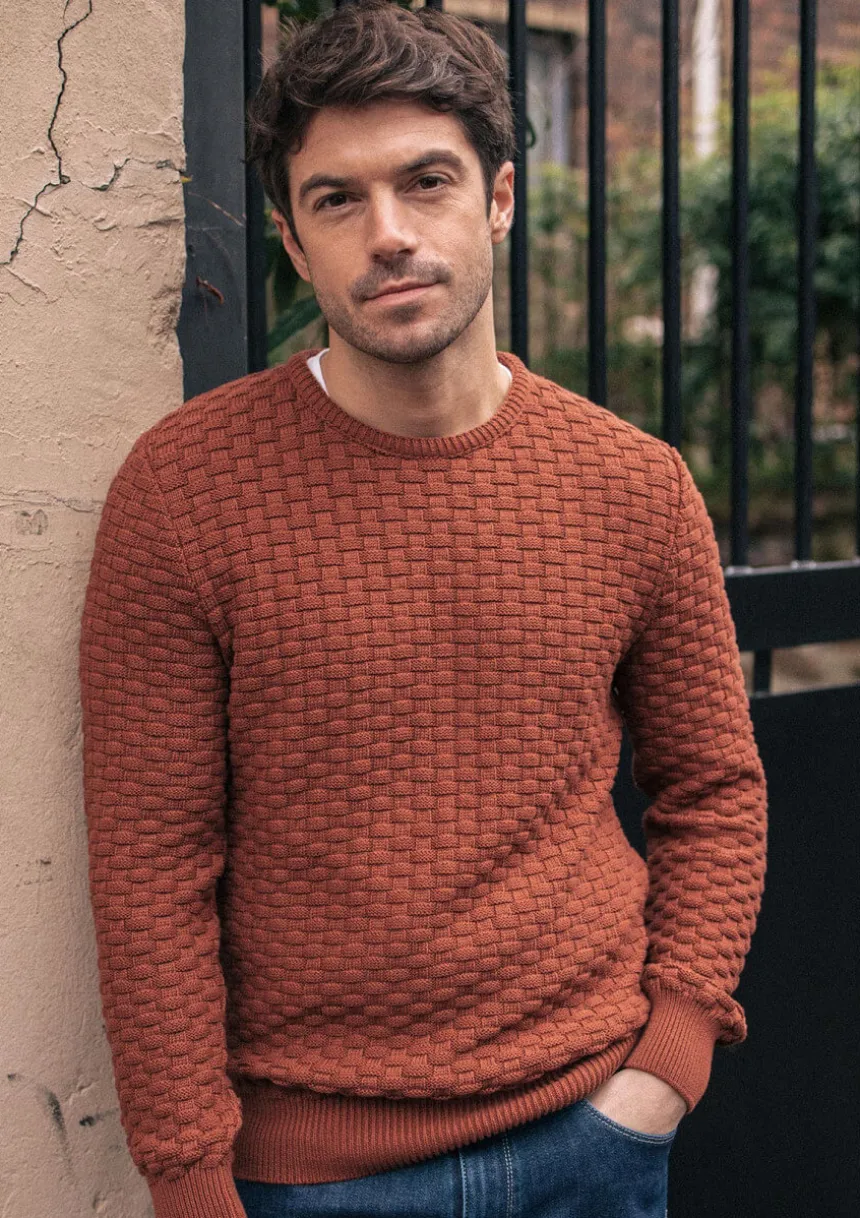 Montlimart PULL DAMIER Terracotta Flash Sale