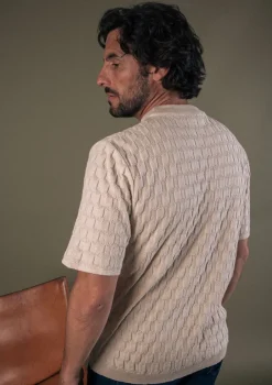 Montlimart T-SHIRT POLYGONE Ecru Discount