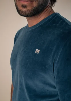 Montlimart T-SHIRT RELIEF Bleu New